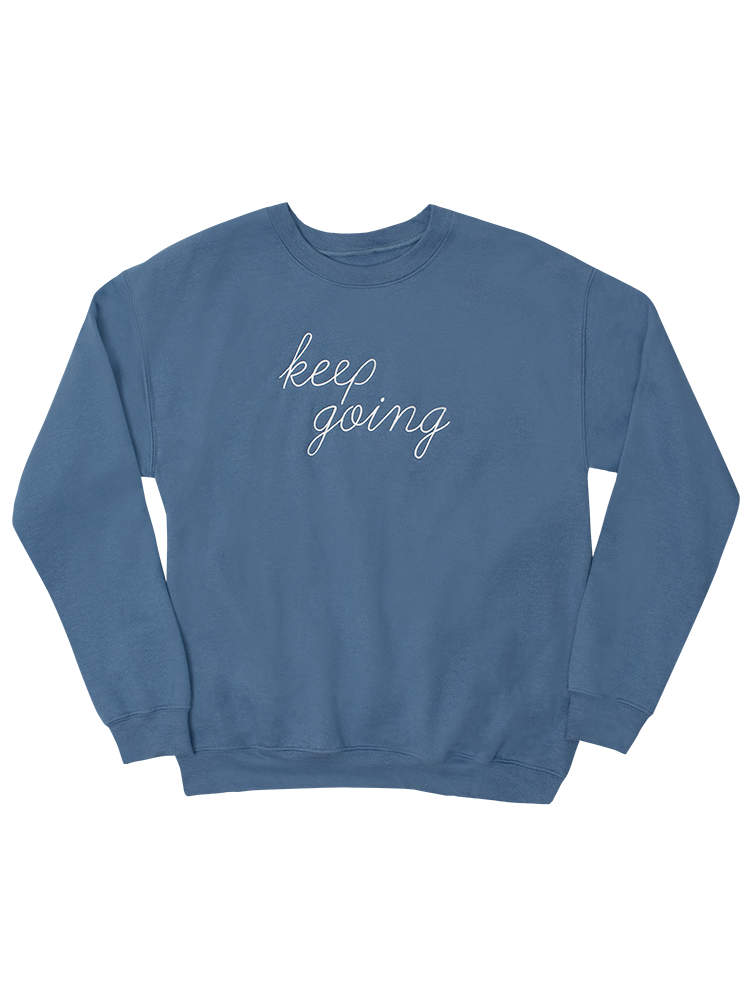 Keep Going Embroidered Sweatshirt