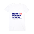 Moms Demand Action White V-Neck Tee