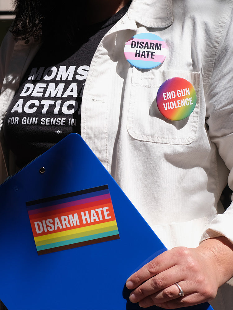 Disarm Hate Pride Button & Sticker Pack
