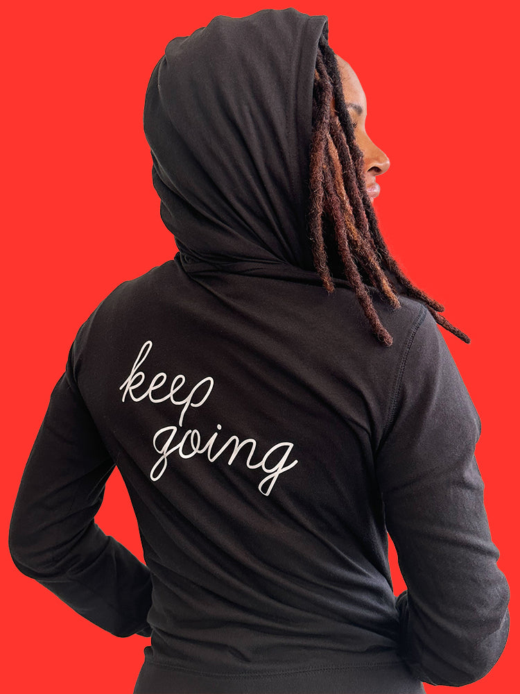 Keep Going Zip Up Hoodie