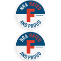NRA F Rated Button & Sticker Pack