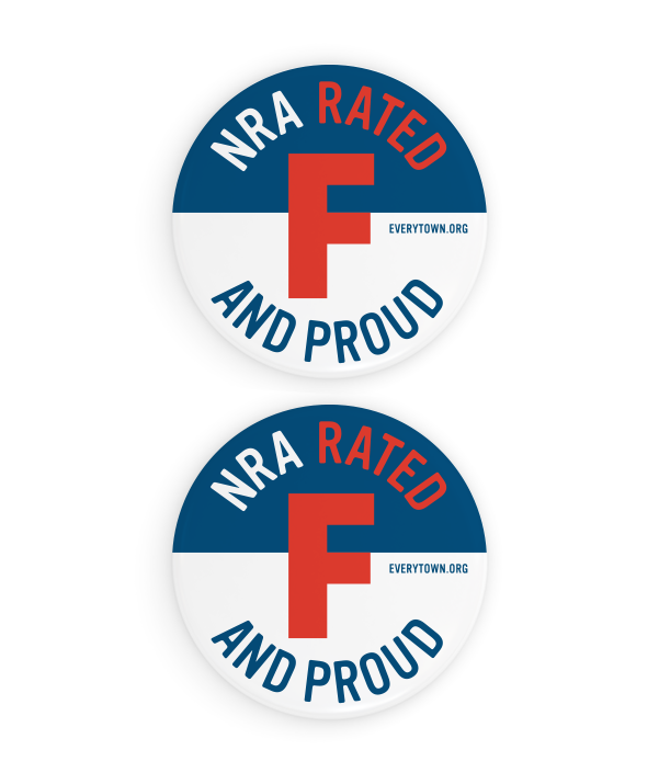 NRA F Rated Button & Sticker Pack